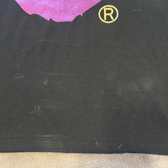 BAPE Glitter Milo on Big Ape Tee Black/Purple Mens 2XL Short Sleeves Tee Shirt - Picture 7 of 11